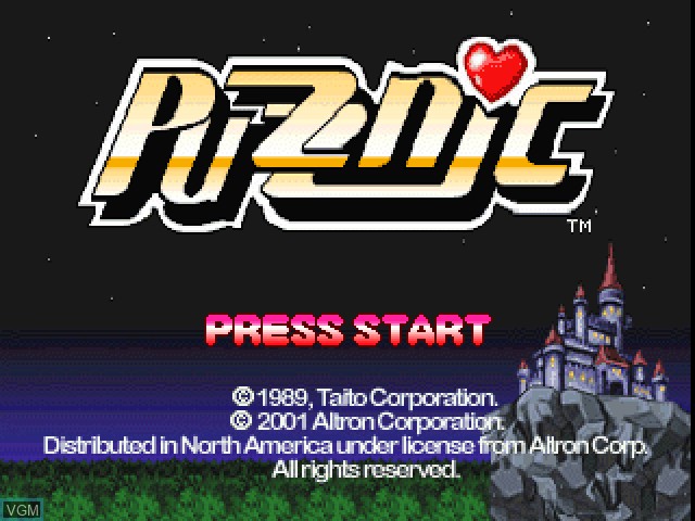 Image de l'ecran titre du jeu Puzznic sur Sony Playstation