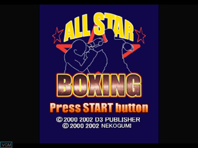 Image de l'ecran titre du jeu All Star Boxing sur Sony Playstation