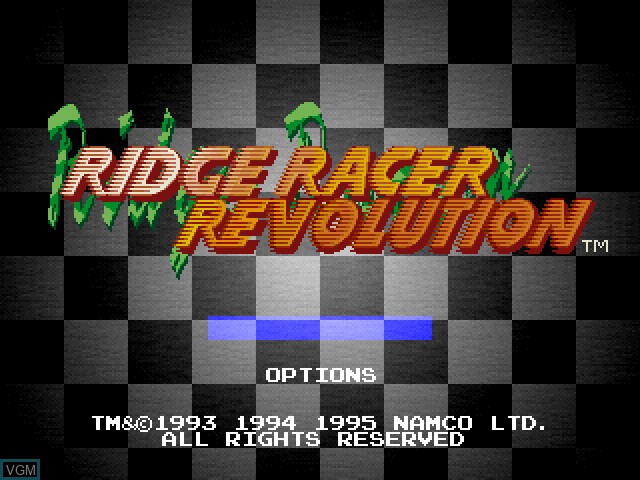 Image de l'ecran titre du jeu Ridge Racer Revolution sur Sony Playstation