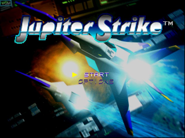 Image de l'ecran titre du jeu Jupiter Strike sur Sony Playstation