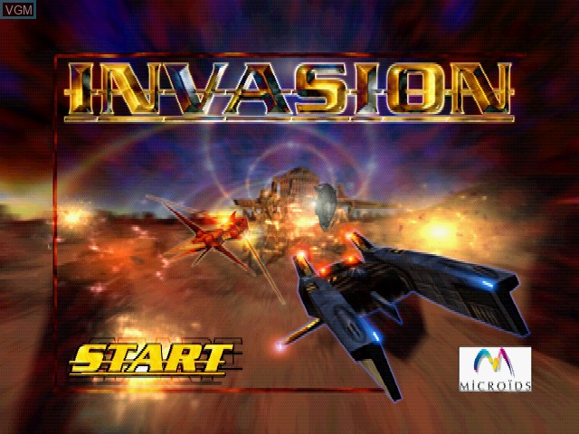 Image de l'ecran titre du jeu Invasion sur Sony Playstation