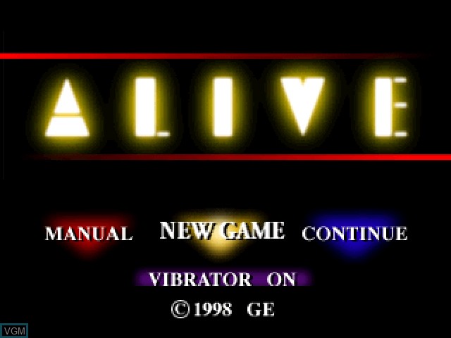 Image de l'ecran titre du jeu Alive sur Sony Playstation
