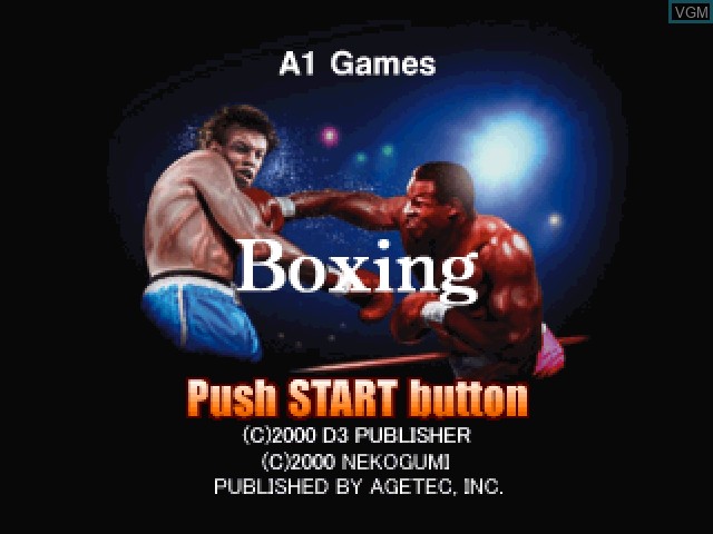 Image de l'ecran titre du jeu Boxing sur Sony Playstation