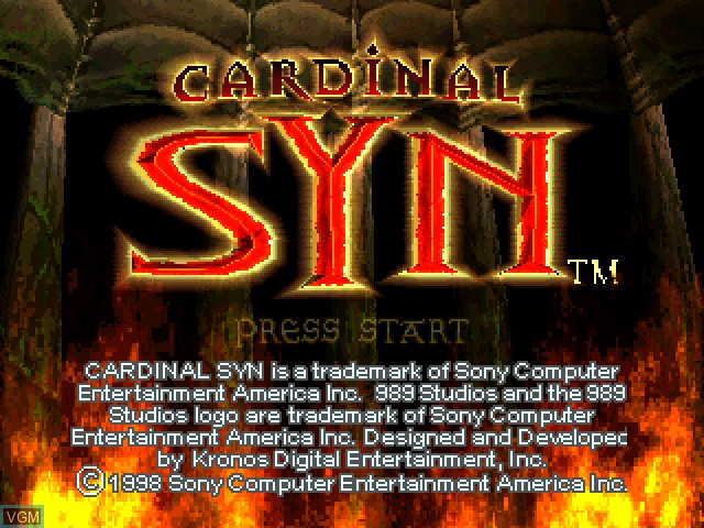 Image de l'ecran titre du jeu Cardinal Syn sur Sony Playstation