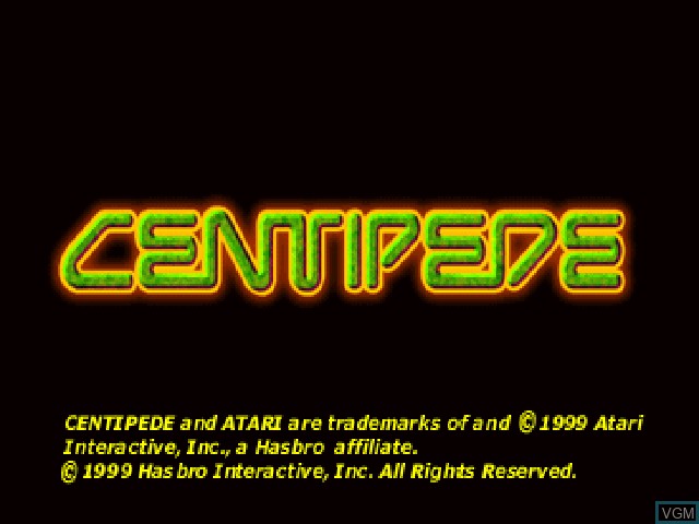 Image de l'ecran titre du jeu Centipede sur Sony Playstation