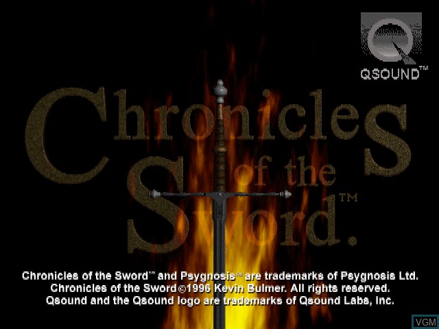 Image de l'ecran titre du jeu Chronicles of the Sword sur Sony Playstation