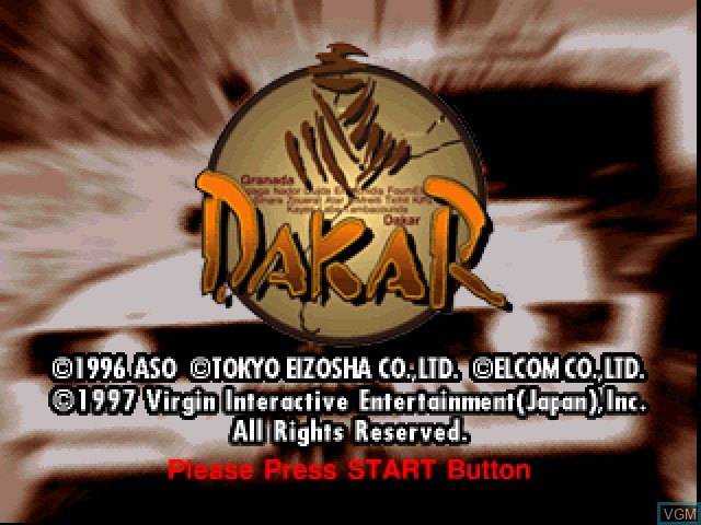 Image de l'ecran titre du jeu Dakar '97 sur Sony Playstation