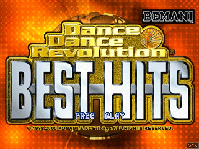 Image de l'ecran titre du jeu Dance Dance Revolution Best Hits sur Sony Playstation