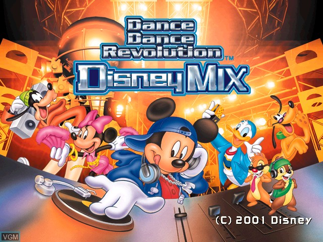Image de l'ecran titre du jeu Dance Dance Revolution Disney Mix sur Sony Playstation