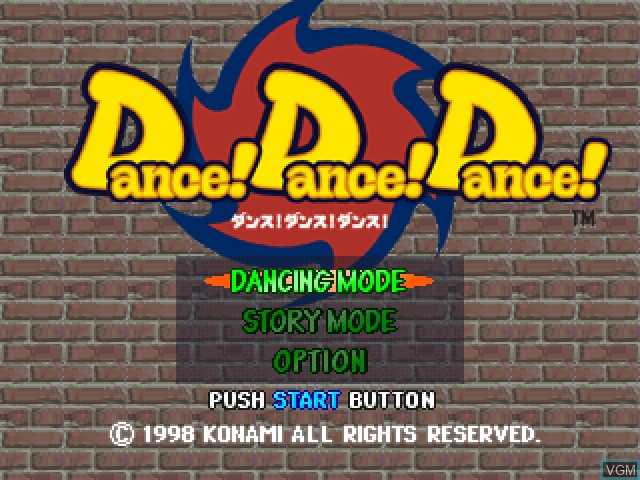 Image de l'ecran titre du jeu Dance! Dance! Dance! sur Sony Playstation