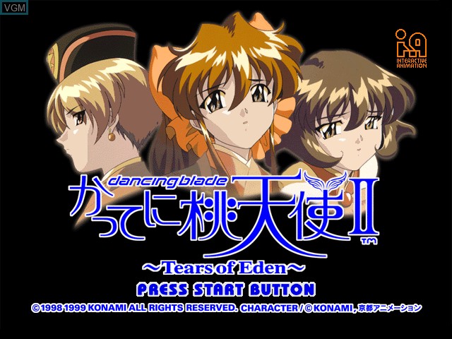 Image de l'ecran titre du jeu Dancing Blade Katteni Momotenshi II ~Tears of Eden~ sur Sony Playstation