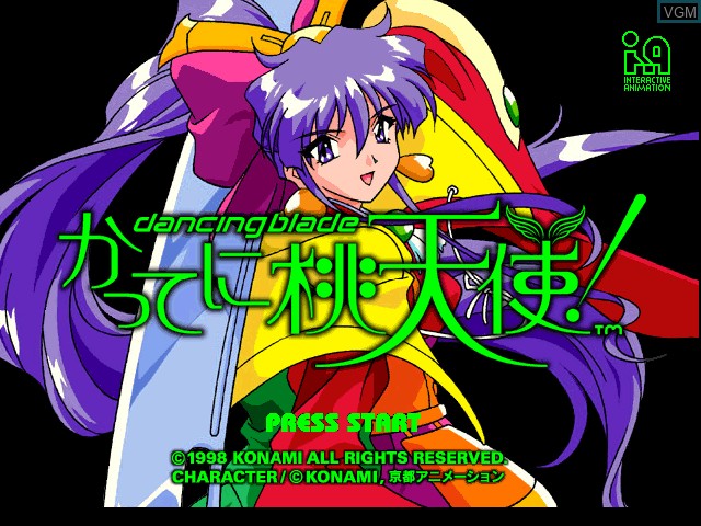 Image de l'ecran titre du jeu Dancing Blade - Katteni Momotenshi! sur Sony Playstation