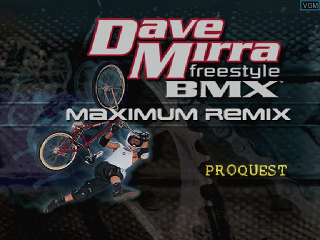 Image de l'ecran titre du jeu Dave Mirra Freestyle BMX - Maximum Remix sur Sony Playstation