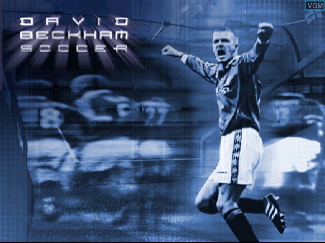 Image de l'ecran titre du jeu David Beckham Soccer sur Sony Playstation