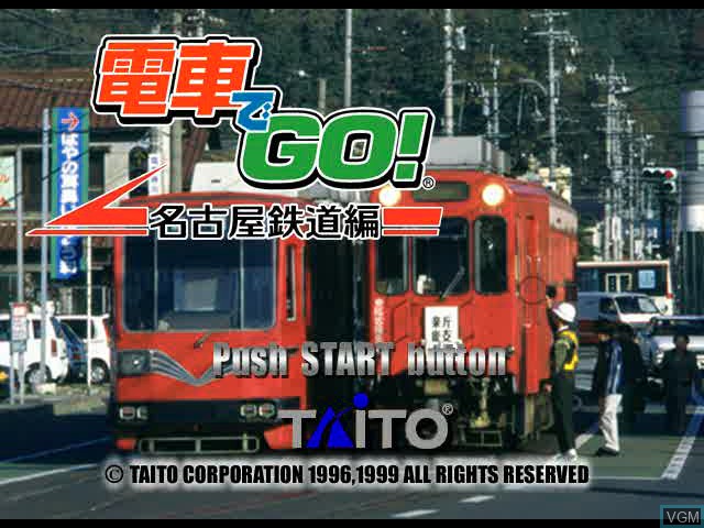 Image de l'ecran titre du jeu Densha de Go! Nagoya Railroad sur Sony Playstation
