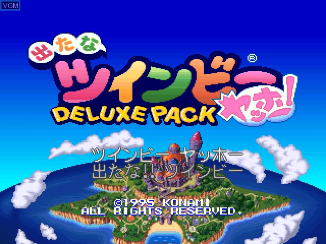 Image de l'ecran titre du jeu Detana TwinBee Yahho! Deluxe Pack sur Sony Playstation