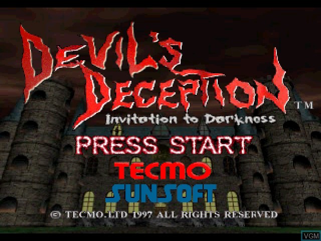 Image de l'ecran titre du jeu Devil's Deception sur Sony Playstation