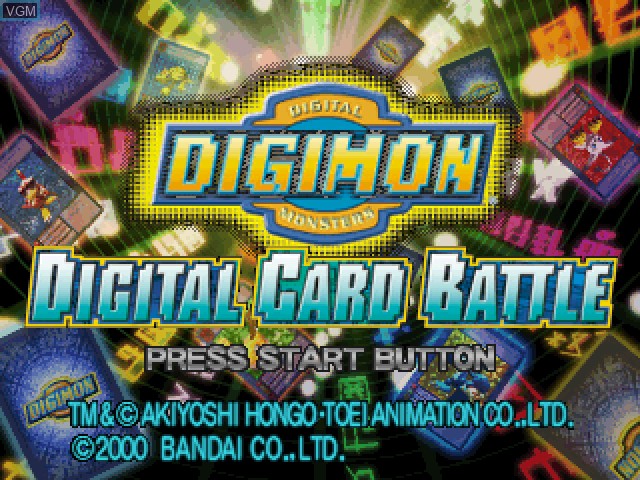 Image de l'ecran titre du jeu Digimon Digital Card Battle sur Sony Playstation