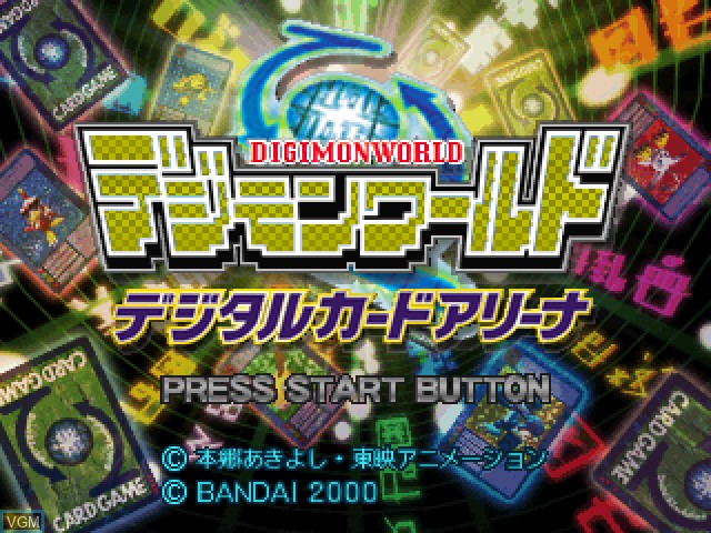Image de l'ecran titre du jeu Digimon World - Digital Card Arena sur Sony Playstation