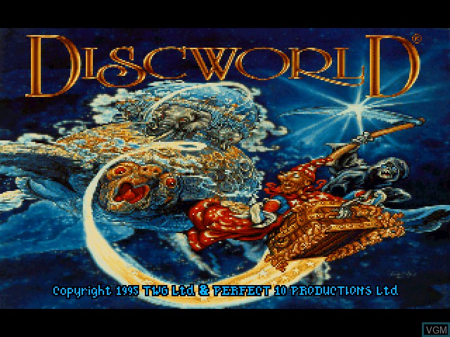 Image de l'ecran titre du jeu Discworld sur Sony Playstation