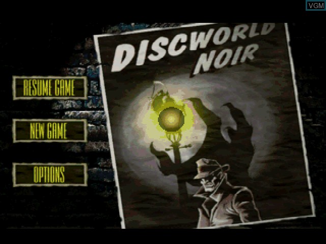 Image de l'ecran titre du jeu Discworld Noir sur Sony Playstation