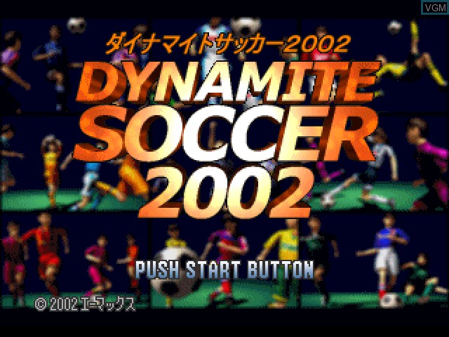 Image de l'ecran titre du jeu Dynamite Soccer 2002 sur Sony Playstation