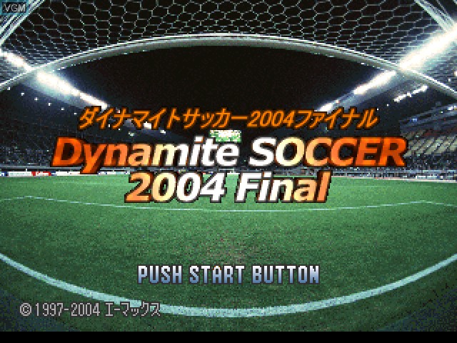 Image de l'ecran titre du jeu Dynamite Soccer 2004 Final sur Sony Playstation