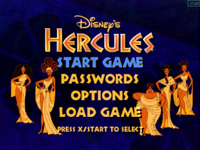 Image de l'ecran titre du jeu Hercules Action Game sur Sony Playstation