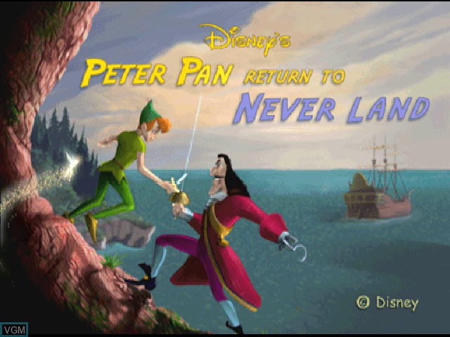 Image de l'ecran titre du jeu Peter Pan in Disney's Return to Neverland sur Sony Playstation