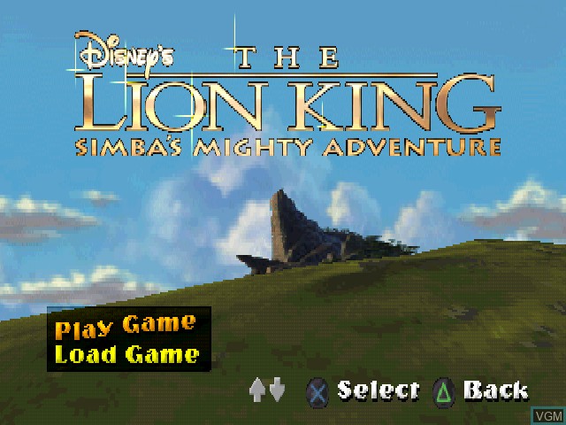 Image de l'ecran titre du jeu Lion King, The - Simba's Mighty Adventure sur Sony Playstation