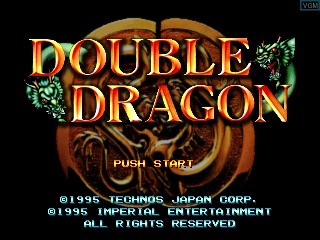 Image de l'ecran titre du jeu Double Dragon sur Sony Playstation