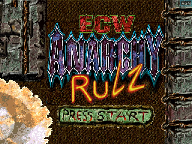 Image de l'ecran titre du jeu ECW Anarchy Rulz sur Sony Playstation