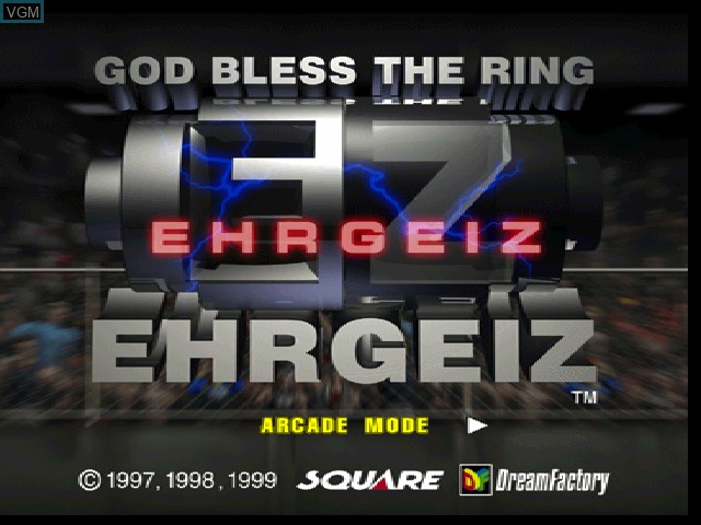 Image de l'ecran titre du jeu Ehrgeiz sur Sony Playstation