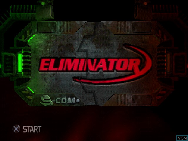 Image de l'ecran titre du jeu Eliminator sur Sony Playstation