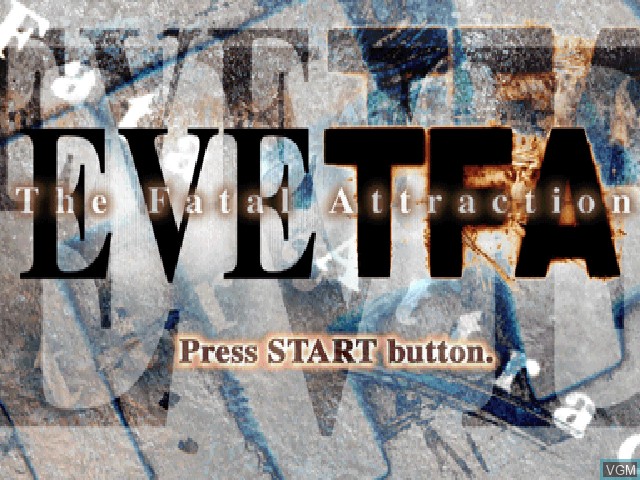 Image de l'ecran titre du jeu EVE The Fatal Attraction sur Sony Playstation
