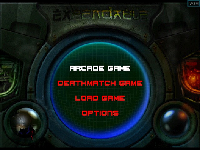 Image de l'ecran titre du jeu Expendable sur Sony Playstation