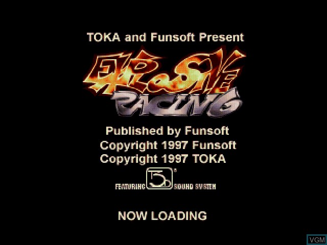 Image de l'ecran titre du jeu Explosive Racing sur Sony Playstation