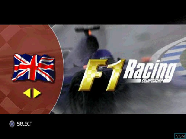 Image de l'ecran titre du jeu F1 Racing Championship sur Sony Playstation