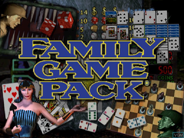Image de l'ecran titre du jeu Family Game Pack sur Sony Playstation