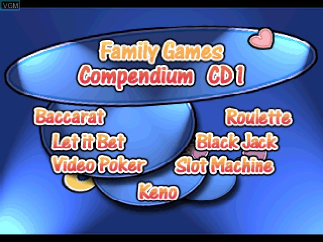 Image de l'ecran titre du jeu Family Games Compendium sur Sony Playstation