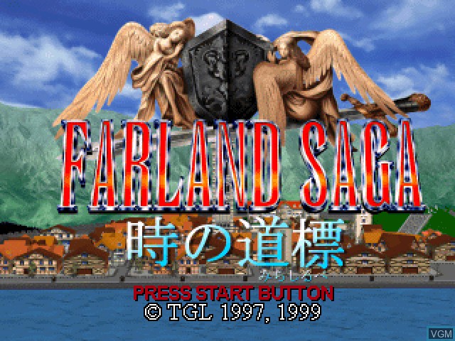 Image de l'ecran titre du jeu Farland Saga - Toki no Michishirube sur Sony Playstation