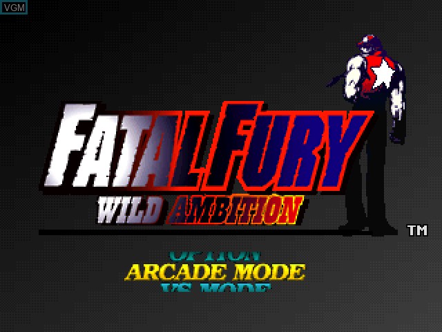Image de l'ecran titre du jeu Fatal Fury - Wild Ambition sur Sony Playstation