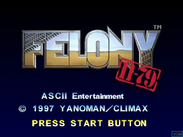 Image de l'ecran titre du jeu Felony 11-79 sur Sony Playstation