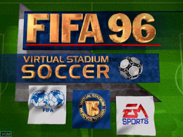 Image de l'ecran titre du jeu FIFA Soccer 96 sur Sony Playstation