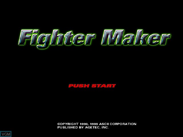 Image de l'ecran titre du jeu Fighter Maker sur Sony Playstation