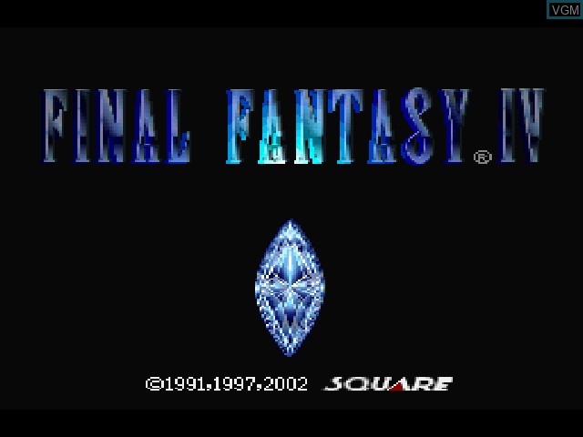 Image de l'ecran titre du jeu Final Fantasy IV sur Sony Playstation