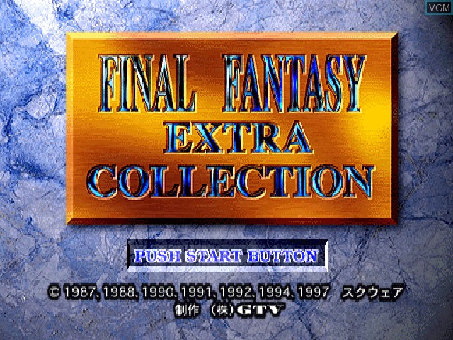 Image de l'ecran titre du jeu Final Fantasy Collection sur Sony Playstation
