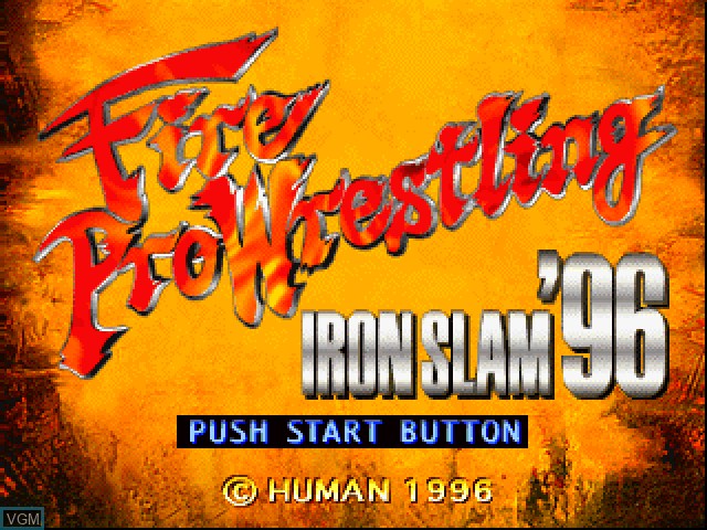 Image de l'ecran titre du jeu Fire ProWrestling Iron Slam '96 sur Sony Playstation
