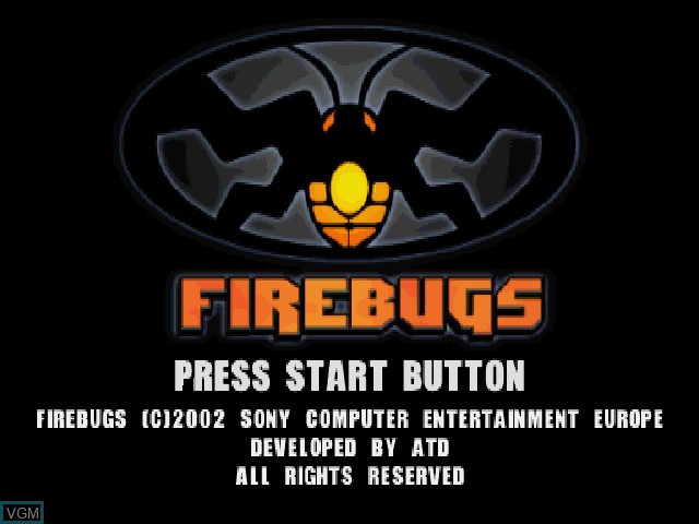 Image de l'ecran titre du jeu Firebugs sur Sony Playstation