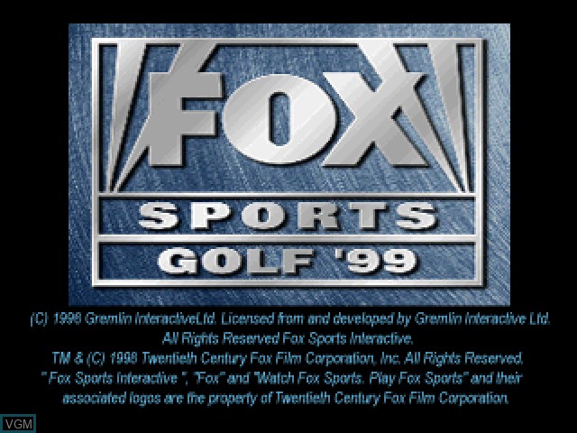 Image de l'ecran titre du jeu Fox Sports Golf '99 sur Sony Playstation
